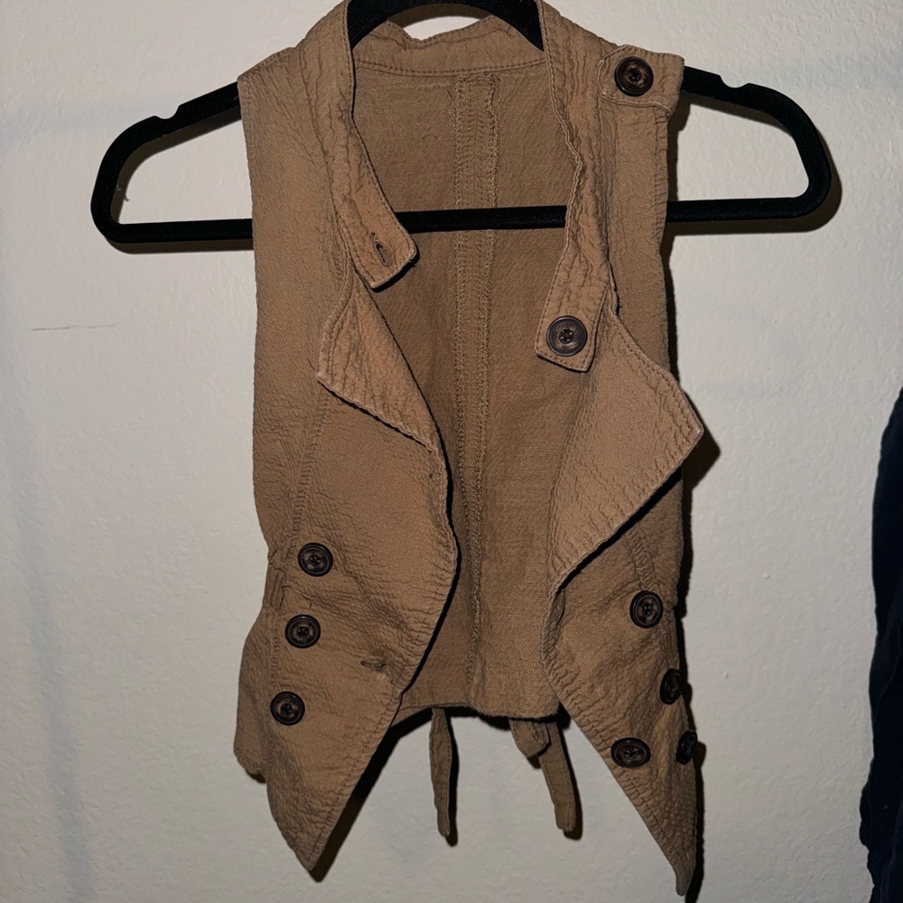 Brown Buttoned Vest